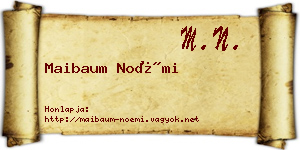 Maibaum Noémi névjegykártya